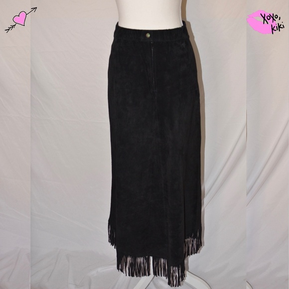 LEATHER MAXI SKIRT - Picture 1 of 5